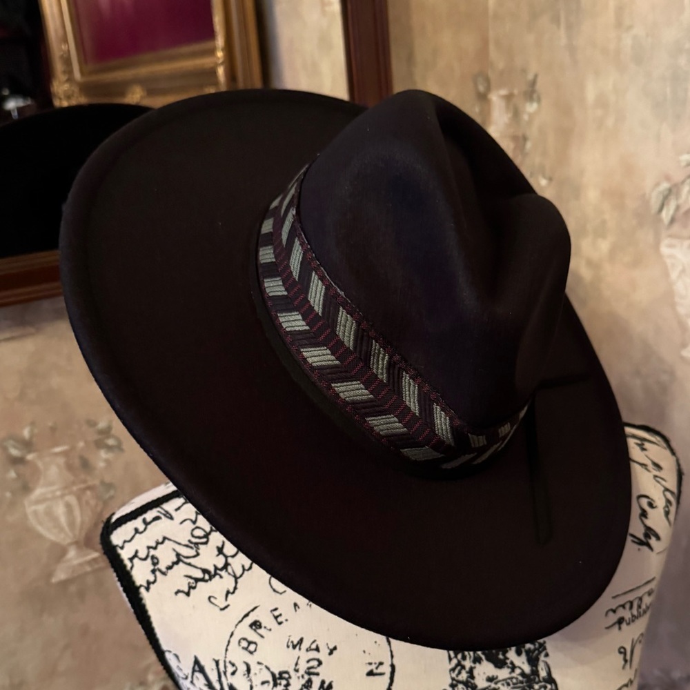 FREE PEOPLE RANCHER WIDE BRIM HAT BLACK - Picture 4 of 5